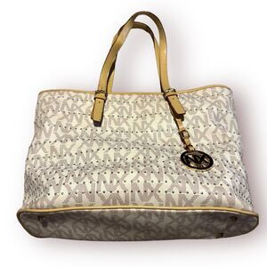 Noble Exchange Logo Monogram Studded Tote Bag‎